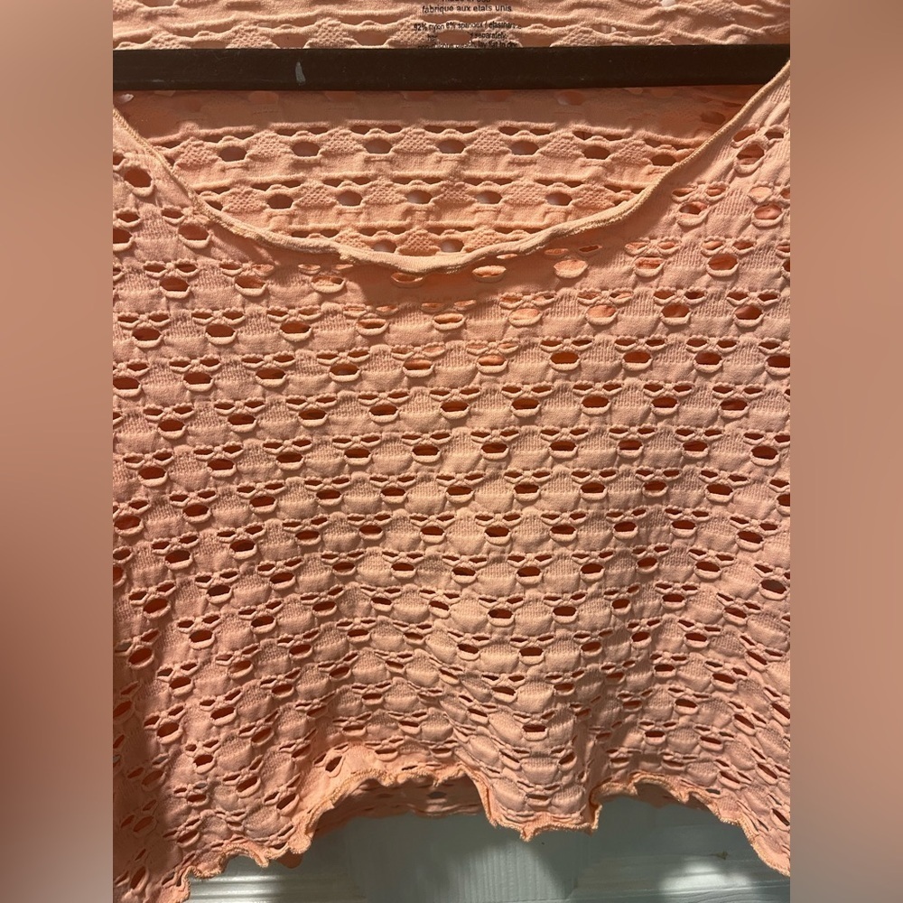 Free People Coral Lace Blouse - Picture 3 of 5